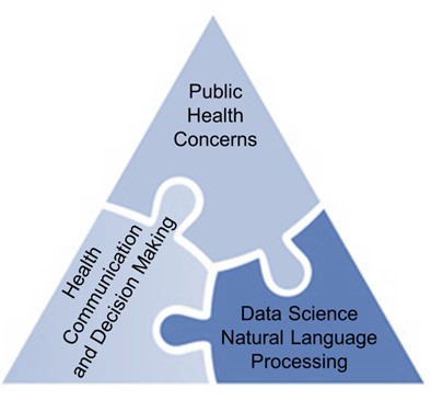 Graphic Triangle of Fridman's research interests